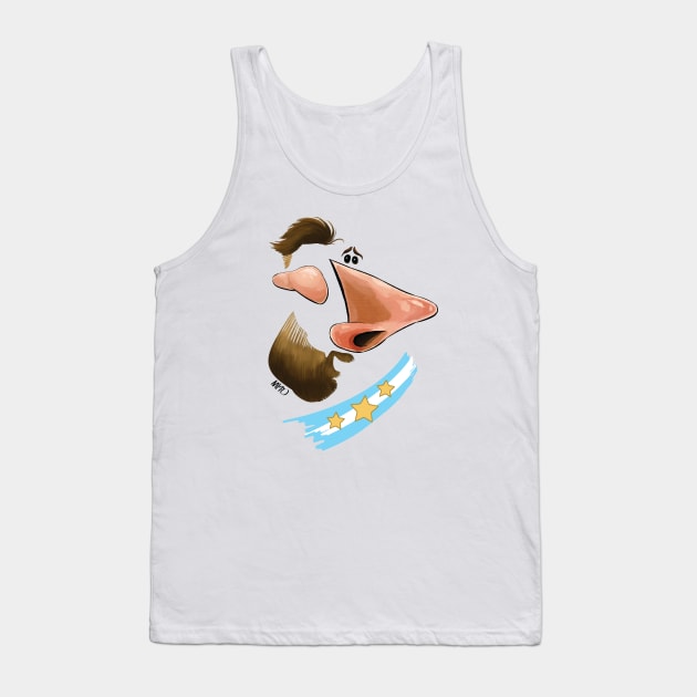 Leo Messi Tank Top by MituCartoon